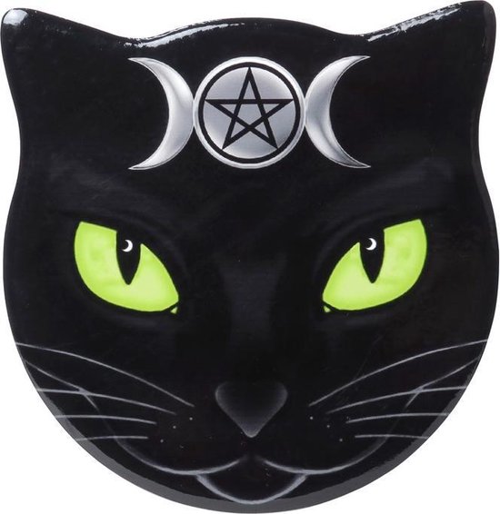 Alchemy - Triple Moon Cat Onderzetter - Zwart
