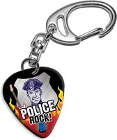 Plectrum sleutelhanger Police Rock!