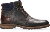 Australian Footwear  - Rick Leather - Mens - Dark Blue-cognac - 46