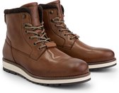 DenBroeck Ferry St. Hoge leren herensneaker - Gevoerde veterboots - Cognac Bruin Leer - Maat 45