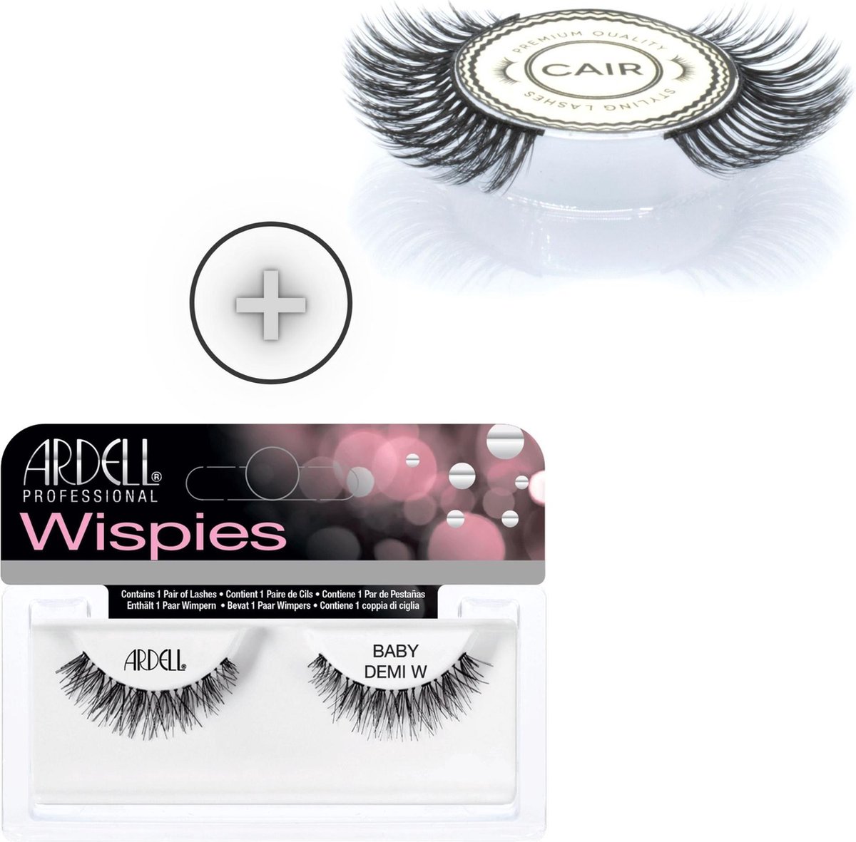 Ardell CAIRSTYLING Ardell Wispies False Lashes Baby Demi & CAIRSTYLING CS#211 Premium Professional Styling Lashes Wimperverlenging Synthetische Kunstwimpers False Lashes Cruelty Free Vegan