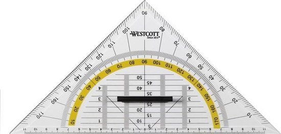 Westcott geodriehoek - 22cm - met greep - AC-E10134