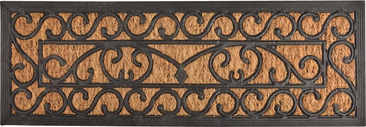 Esschert Design Deurmat 25 X 75 X 0,9 Cm Kokosvezel Bruin/zwart