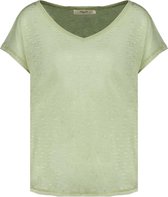 DEELUXE T-shirt met glanzend effect CINDY Light Khaki