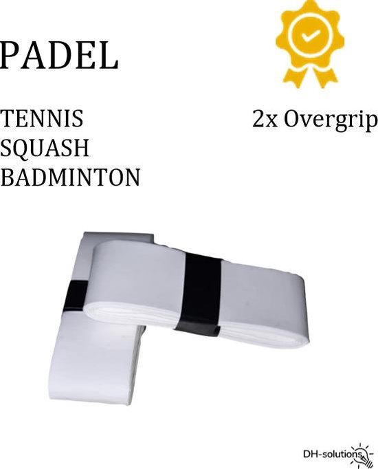 Overgrip - Padelgrip - Padelracket - Racketaccessoires - Tennis - Wit (2 stuks)
