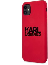 Karl Lagerfeld Silicone Back Case - Apple iPhone 11 (6.1") - Rood