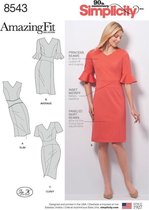 AmazingFit Jurk met Variaties 8543 AA Naaipatroon Simplicity Maat 36-44