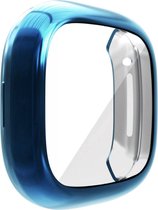 Case geschikt voor Fitbit Versa 3 - Blauw - Siliconen