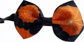 Hondenstrik Halloween oranje/zwart - feeststrik hond - strikje hond - (bow tie / vlinderstrik) hond / kat