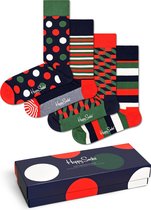 Happy Socks XCHD09-0200 Lot de 4 chaussettes de vacances Classic - Taille 36-40