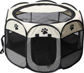 Draagbare Huisdier Kooi Opvouwbare Huisdier Tent Outdoor Hond Huis Octagon Kooi Voor Kat Indoor Box Puppy Katten Kennel Gemakkelijke Bediening Gray 74x43cm