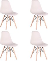 Loft Home® Eetkamer stoel | Set van 4 | Moderne look | Kuipstoel | Stoel | Zitplek | Complete set | Beige