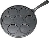 Klarstein Malvi pannenkoekenpan Ø 23,5 cm-  7 Kop - flensjespan - crêpemaker - pancake Maker - gietijzer