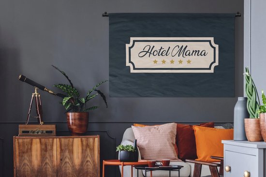 Tapisserie - Tapisserie - Hotel mama - Citations - Dictons - Maman - 120x80 cm - Tapisserie