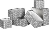 Segenn's Opbergdozen - Set van 6 - Ondergoed-Organizer - Lade-Organizer - Opvouwbare stoffen box - grijs
