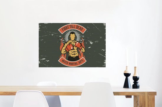 Boxes à affiches - Homme - Rétro - Dessin - 90x60 cm - Cadeau Vaderdag - Cadeau - Cadeau pour lui - Astuce - Homme
