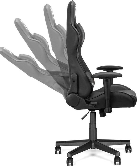Ranqer Felix – Chaise gaming avec dossier et accoudoirs réglables – Siège gamer Noir