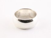 Brede gladde zilveren ring - maat 20.5