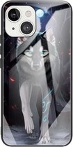 Gehard glas + TPU-randbeschermhoes voor iPhone 13 (Wolf)