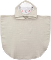 Mousseline Poncho Voor Baby/Kinderen | Lam | 3 - 4 jaar | % 100 Katoen | OEKO-TEX® Standaard