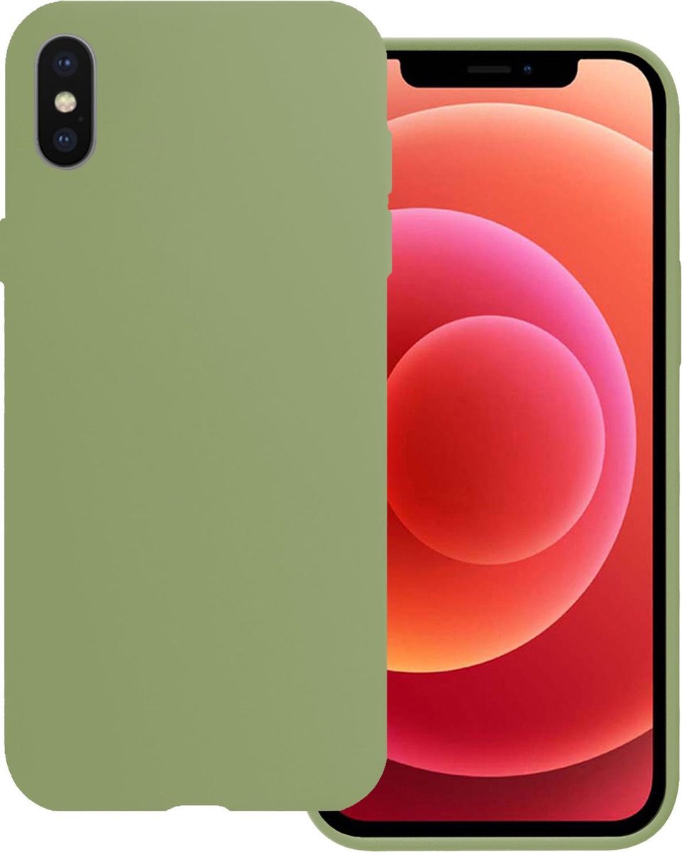 Hoesje Geschikt voor Apple iPhone Xs - Sterk & Shockproof - Hoes Cover - Siliconen Case - Groen