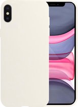 Hoes voor iPhone Xs Max Hoesje Siliconen - Hoes voor iPhone Xs Max Case - Hoes voor iPhone Xs Max Hoes - Wit