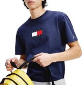 Tommy Hilfiger Flag T-shirt - Mannen - Donker blauw - Rood - Wit