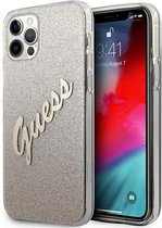 Guess Gradient Vintage Glitter Case - Apple iPhone 12 Pro Max (6.7") - Goud