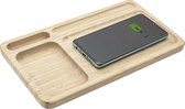 SoundLogic Bamboo Wireless charger 5W and desk organizer