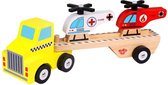 helikoptertransporter jongens 31 cm hout 4-delig