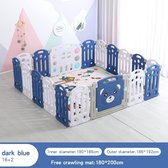 Flexibele Grondbox XL Blauw-Wit | Playpen | Peuter en kind afscherming | Kruipbox | Speelbox | Grote Baby box | Kinderbox