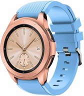 Siliconen Smartwatch bandje - Geschikt voor Strap-it Samsung Galaxy Watch 42mm siliconen bandje - zandblauw - Strap-it Horlogeband / Polsband / Armband