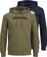 JACK&JONES JORRARRY SWEAT HOOD 2PK MP Heren Trui - Maat S