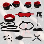 Toys Hub® Luxe BDSM Set voor Koppels - Bondage - Oogmasker – Zweep – Tepelklemmen - BDSM Extreme – Sex Toys Couples – Verstelbaar - Premium Opbergdoos
