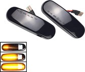LED Dynamic Zijknipperlichten voor Fiat Punto - Abarth - Panda - Doblo - Linea - Multipla - Stilo / Smoke - Zwart