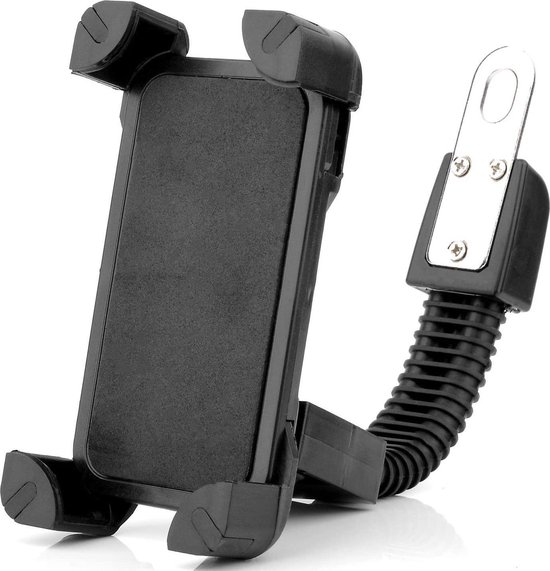 Telefoonhouder voor motor fietsen en scooters LB-502 - Universele Houder voor mobiele telefoons, anti-shake en stabiele houder klem met 360 ° rotatie voor iPhone Samsung SmartPhone GPS van 3,5" tot 7"
