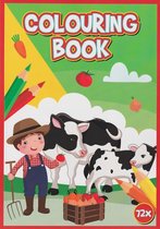 Colouring Book - Kleurboek - Boeren, koeien en kalfjes - 72 Pagina's