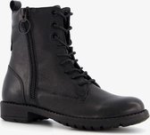 Hush Puppies leren meisjes veterboots - Zwart - Maat 32 - Echt leer