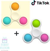 Simple Dimple Spinner - Set van 2 - Fidget Toys - Simple Dimple Triple - Hand Spinner - 2 in 1!