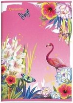 Accessorize Sweet lijntjes schrift - A4 - Flamingo -roze