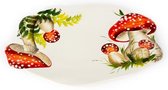 Bol ovale champignon rouge pois blancs grand 45 x 30 cm | RW05 | Piccobella