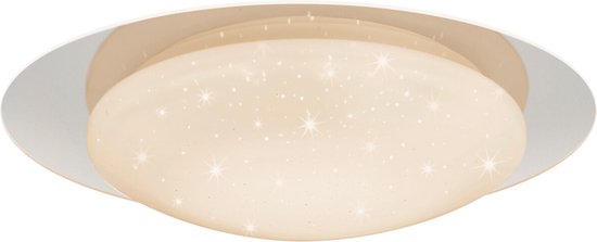 LED Plafondlamp - Plafondverlichting - Torna Frida - 18W - Aanpasbare Kleur - Afstandsbediening - Sterlicht - Dimbaar - Rond - Mat Wit - Kunststof