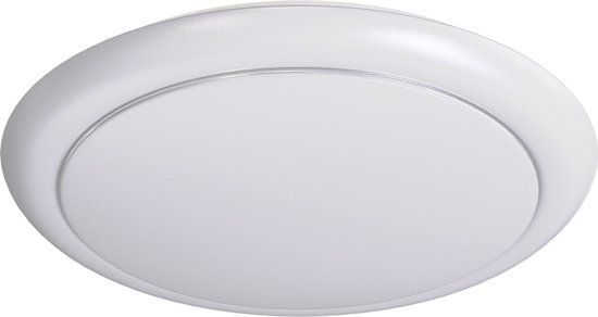 LED Plafondlamp - Igia Ala - Opbouw Rond 12W - Warm Wit 3000K - Mat Wit - Aluminium