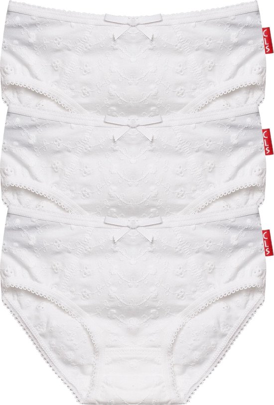 Caleçons Claesen's Girls 2-pack - Broderie Blanche - Taille 128-134