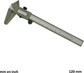 Steelwood Schuifmaat - Staal - Bereik 120 mm - Schaal in mm & inch