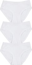 Claesen's® - Meisjes Slip 3-pack Wit - White - 5% Lycra - 95% Katoen
