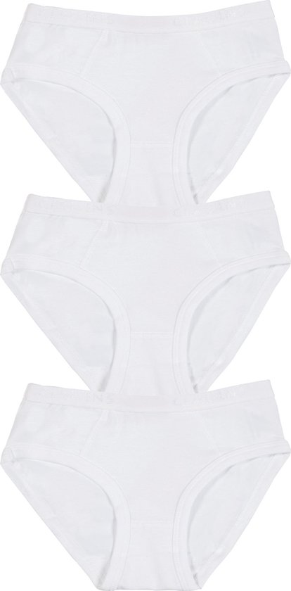 Claesen's® - Meisjes Slip 3-pack Wit - White - 5% Lycra - 95% Katoen