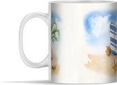 Mok - Tas - Schelpen - Palmboom - 350 ml - Beker