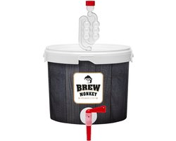 Brew Monkey® Vergistingsemmer 5 Liter - Inclusief Tapkraan en Waterslot - Bierbrouwpakket Tool