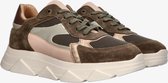 Tango | Kady fat 23-i khaki/nude multi sneaker - bone white sole | Maat: 38